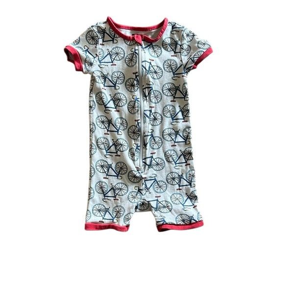 Tea Collection Baby Romper with Red Accents - Picture 1 of 4